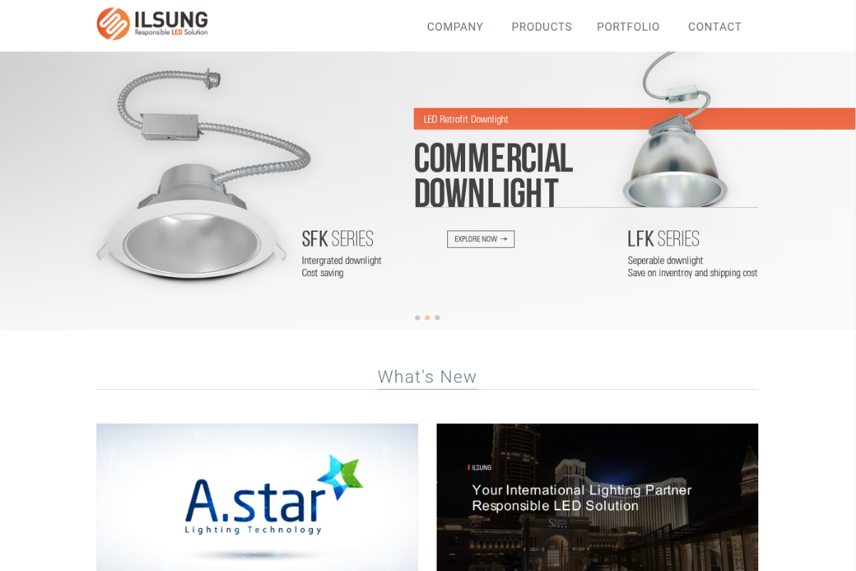 ILSUNG 웹사이트 Web
